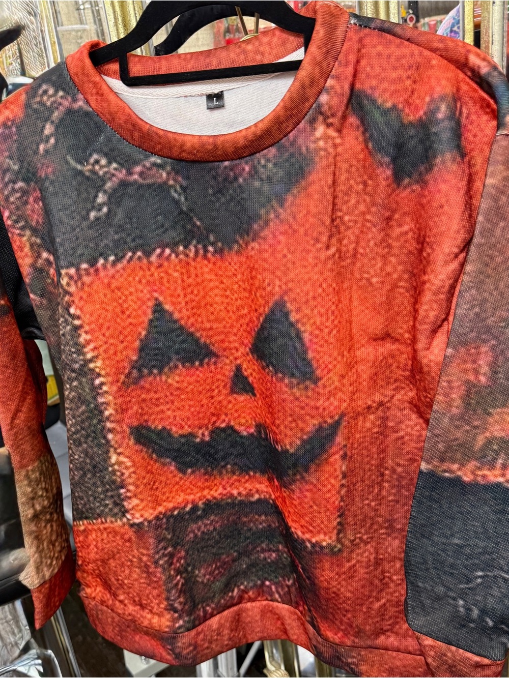 Cute Halloween Pumpkin Face
Patchwork Printed Sweatshirt - Size L
NWOT